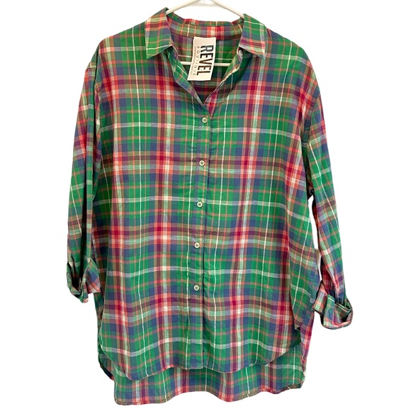 NWT La Miel Pop of Color Plaid Button Down Shirt - Picture 1 of 4